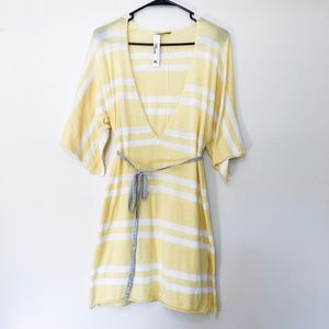 NWT White + Warren Striped Sweater Dress